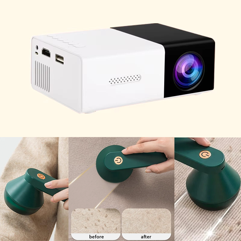 BrightBeam Mini Portable Projector & Lazarus Revive Shaver