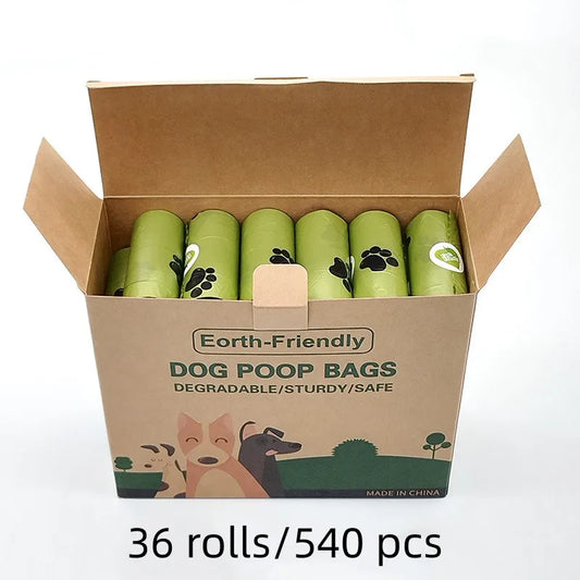 Biodegradable Pet Waste Bags Thickened Portable Printed Dog Poop Bags Eco-Friendly Outdoor Pet Poop Pickup Bags with Organizer