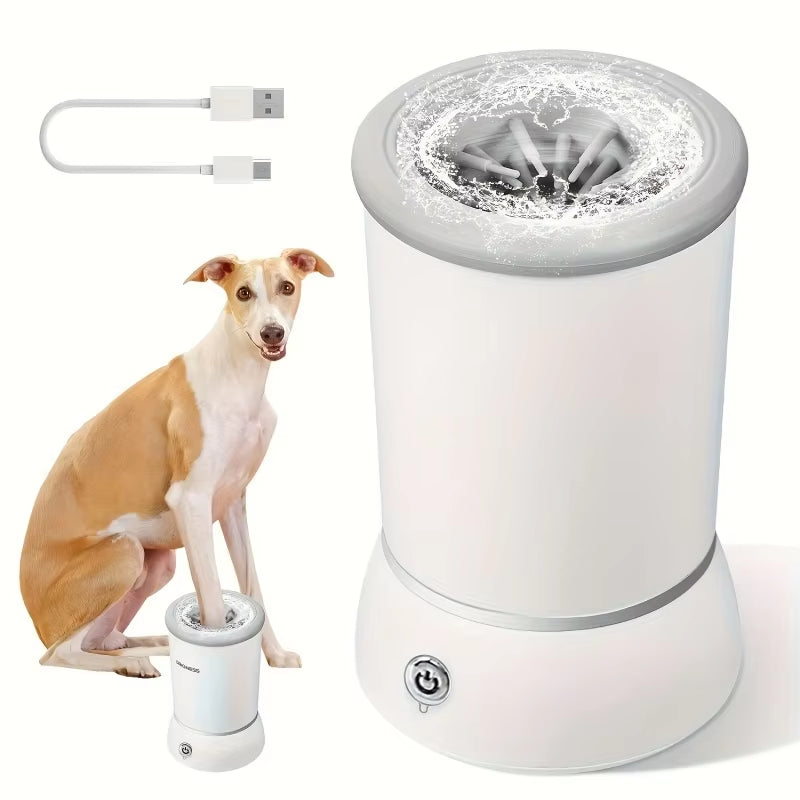 Automatic Dog Paw Washer Usb Rechargeable Pet Paw Cleaner Cup Remove Dust Dirt Silicone Dog Paw Cleaning Bucket Accessories