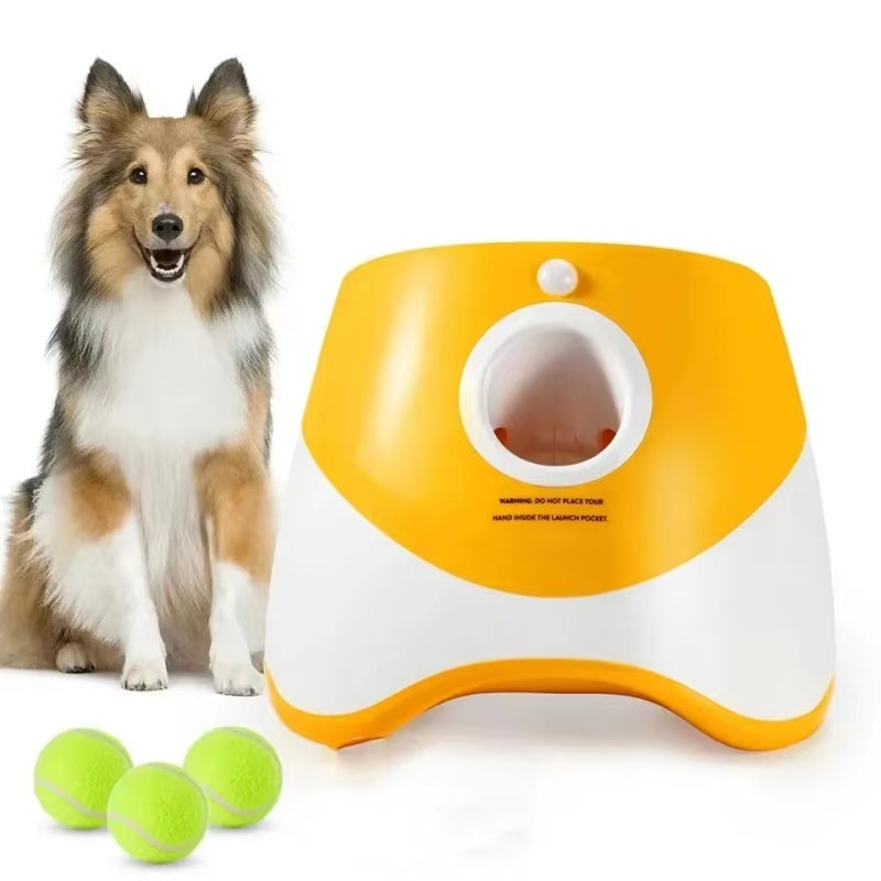 Tennis Automatic Launcher Pet Dogs Chase Toy Mini Tennis Throwing Pinball Machine Fun Interactive Throw Rechargable Catapult