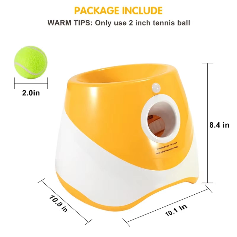 Tennis Automatic Launcher Pet Dogs Chase Toy Mini Tennis Throwing Pinball Machine Fun Interactive Throw Rechargable Catapult