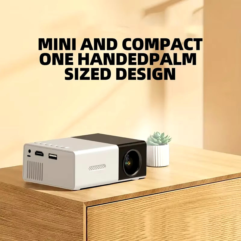 The YG300 Portable Mini Projector Is Suitable for Outdoor Camping, Home Theater, and Projector, with a Lifespan of 30000 Hours