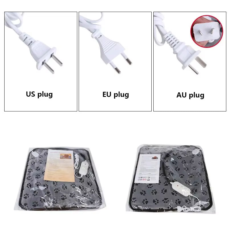 Pet Heating Pad Electric Blanket Dog Mattress Winter Warm Bed Waterproof Adjustable Anti-Bite Puppy Dog Pet Products